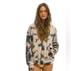 Aviator Nation Tie Dye Zip-Up Hoodie